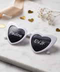 Lunettes de soleil cœur personnalisées – Cadeau invités mariage & EVJF